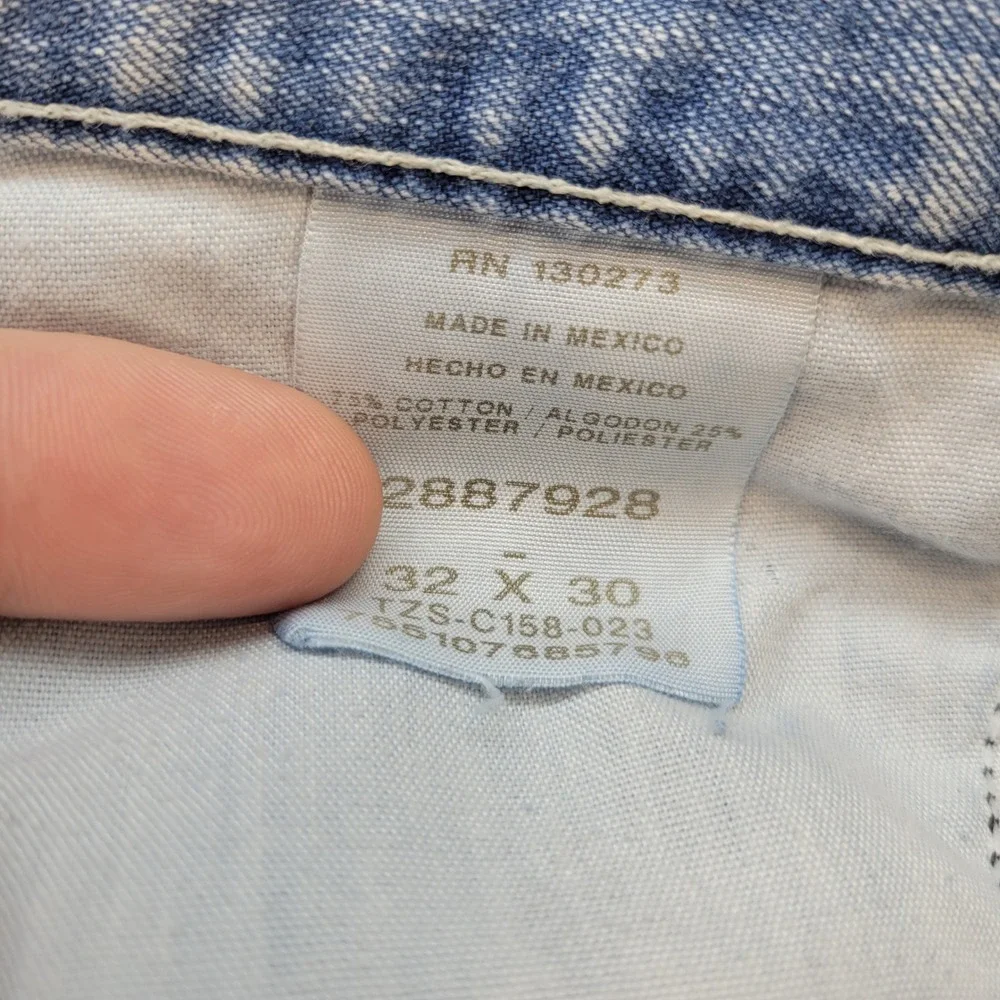 Lee Carpenter Jeans Mens 32x30 Blue Loose Fit Dungarees Workwear Utility